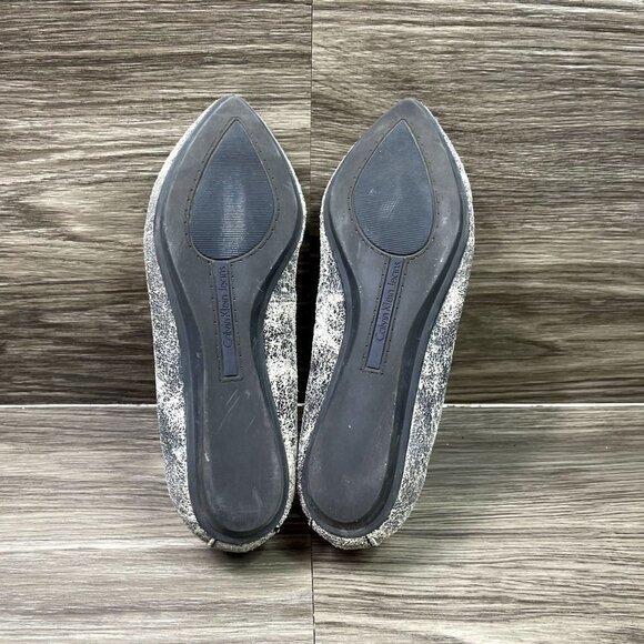 Calvin Klein Jean Women's Pointed Toe Grey‎ Acid Wash Flats Shoe Size 7.5 - Picture 7 of 8